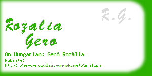 rozalia gero business card